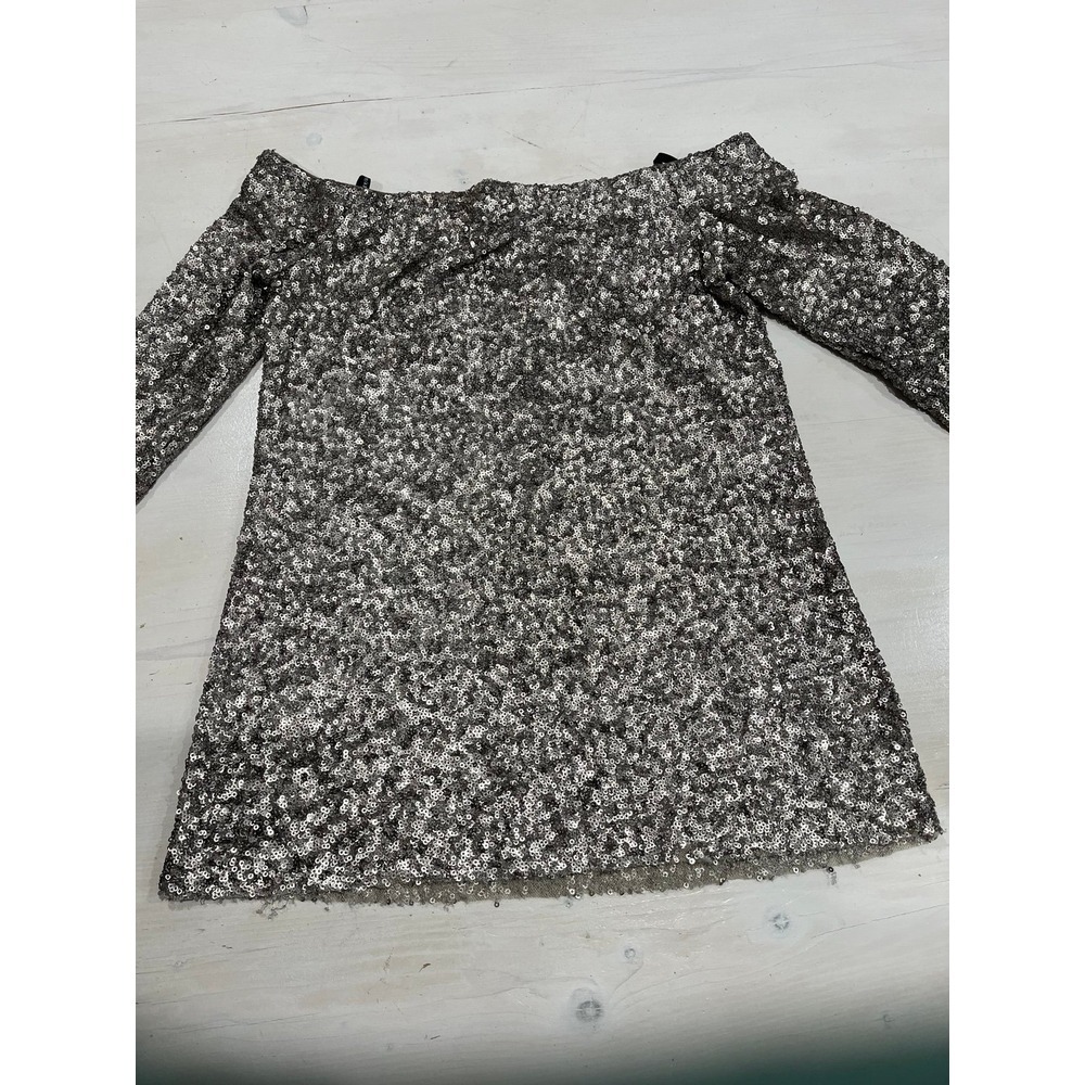 Sequin silver Bailey 44 Gray Off-Shoulder Blouse